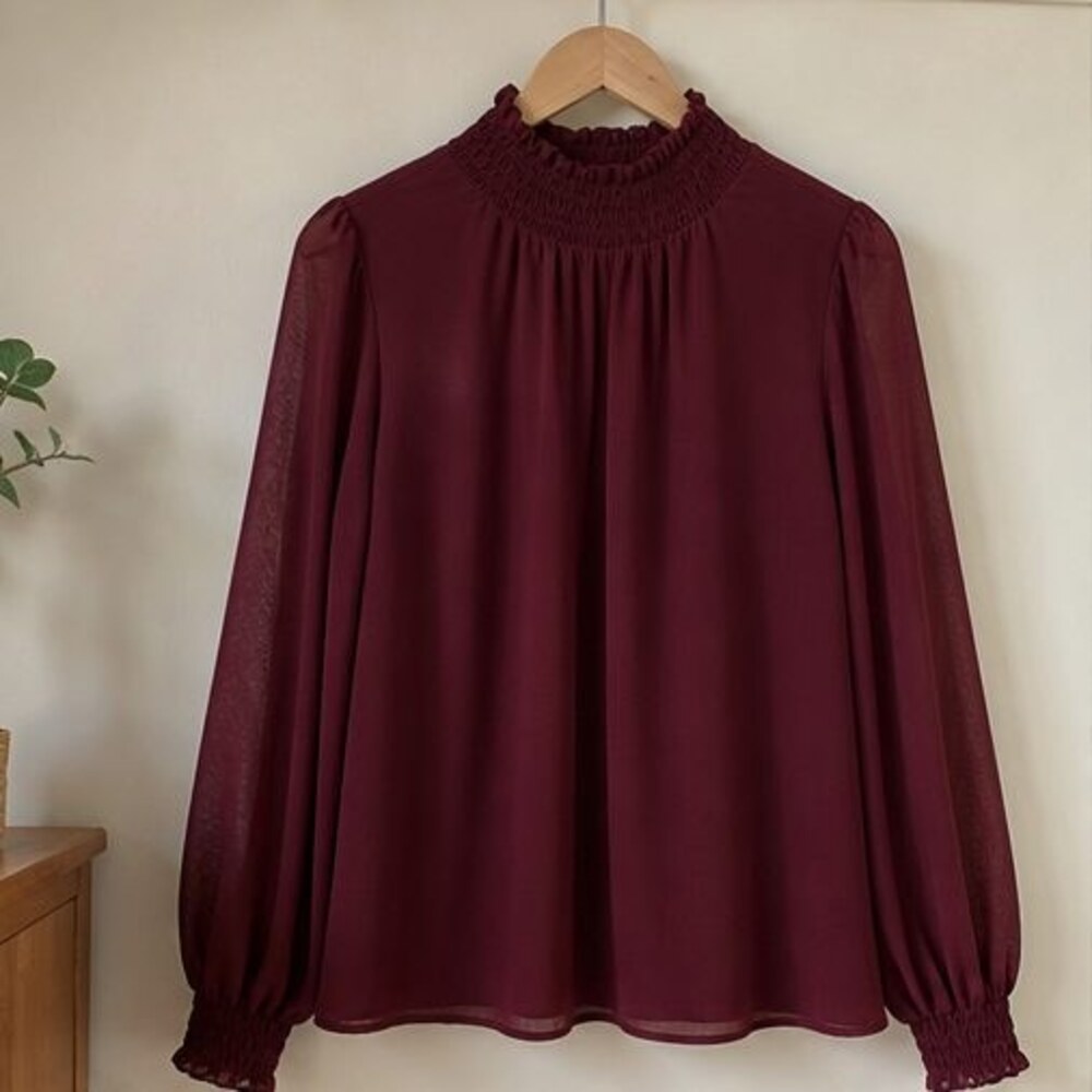 Black Ruffle Blouse